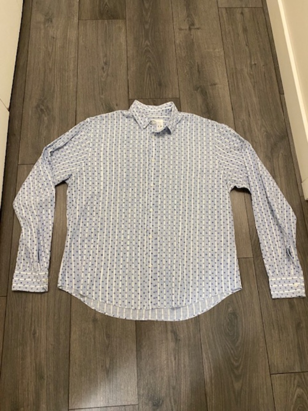 Frank & Eileen Men's Stars and Stripes Button Up Shirt Size L